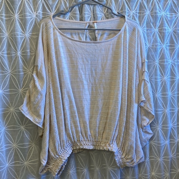 Free People Striped Eyelet Top - Picture 2 of 10